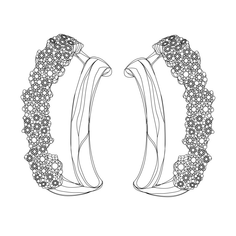 ANA KHOURI  Simplicity 18kt gold and diamond earrings